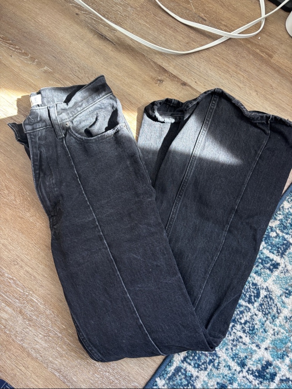High-Waist Abercrombie Black Denim Jeans